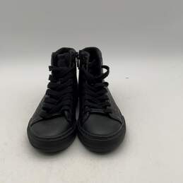 Guess Womens Black Leather High Top Lace Up Sneaker Shoes Size 8M