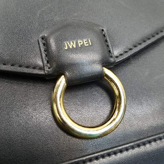 JW PEI The Envelope Black Gold Chain Crossbody Purse Bag Smooth