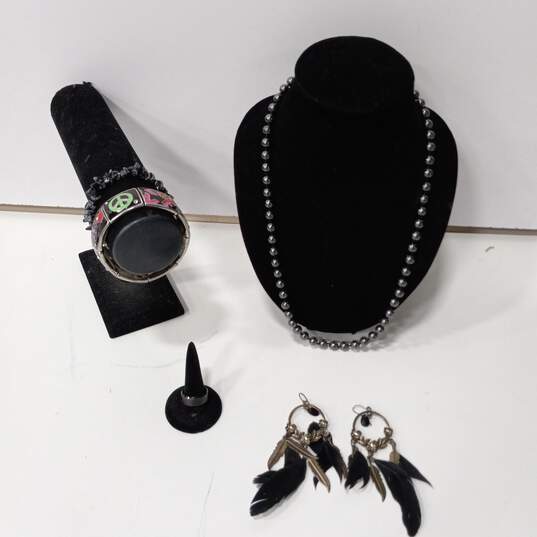 Bundle of Black Fashion Jewelry image number 1