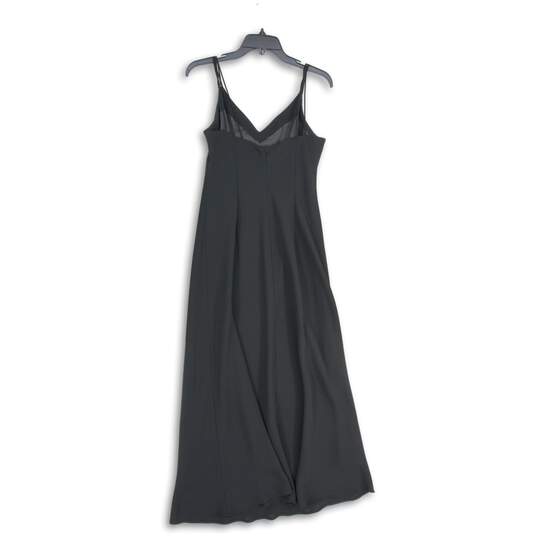 Jones Wear Womens Black V-Neck Sleeveless Knee Length Pullover Maxi Dress Sz 10 image number 1