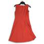 Talbots Womens Coral Round Neck Sleeveless Back Zip A-Line Dress Size 2P image number 2