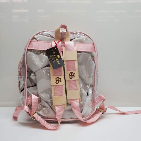 JON HART 16x13x4 CLEAR PVC PINK BACKPACK NWT image number 2