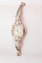 Vintage 14K White Gold Case & Band Hamilton 0.45 CTTW Diamond Ladies Watch 13.7g image number 1