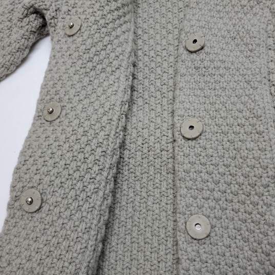 Wool Knit Front Snap Cardigan Sweater Women's M image number 7