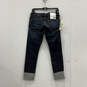 NWT Womens Blue Denim Medium Wash Low-Rise Raw Hem Skinny Jeans Size 25 image number 2