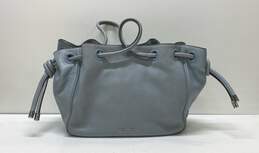 Michael Kors Gray Pebbled Leather Drawstring Hobo Tote Bag