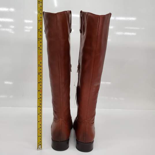 INC Concepts Fawne Cognac Leather Wide Calf Riding Boot Women's US Size 8M image number 5
