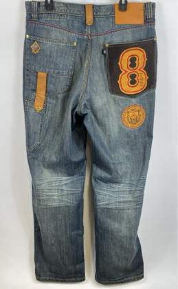 Eight 732 Mens Blue Denim Medium Wash Workwear Straight Leg Jeans Size 36/34 alternative image