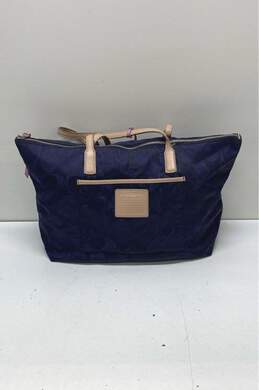 COACH 24862 Purple Signature Nylon Tote Bag