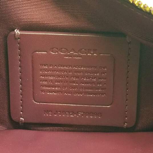 Coach Signature Gallery Pouch Brown Magenta image number 5
