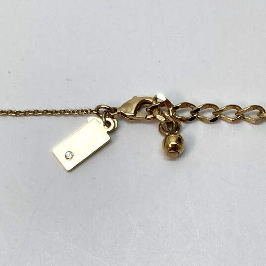 Designer Kate Spade New York Gold-Tone Lobster Link Chain Pendant Necklace image number 3