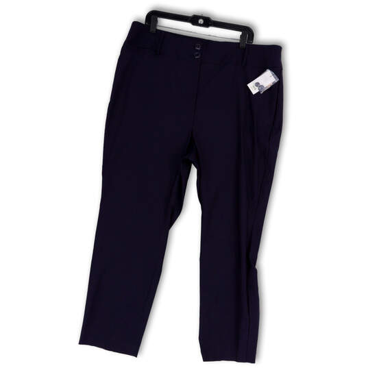 NWT Womens Blue Flat Front Tighter Tummy High-Rise Ankle Pants Size 20R image number 1