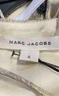 Marc Jacobs Women Gold One Shoulder Jacquard Print Dress Sz 4 image number 3