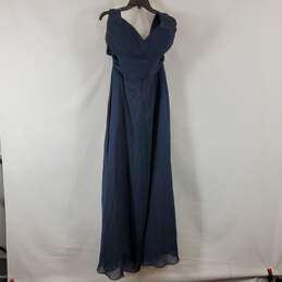 Zaxants Women's Blue Bridal Dress SZ US18W NWT