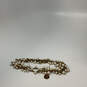 Designer Stella & Dot Gold-Tone Shiny Pearl Multi Strand Chain Necklace image number 2