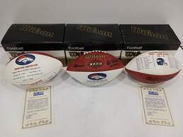 Bundle of 3 Late 90's Wilson Denver Broncos Footballs IOB