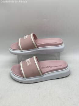 Authentic Alexander McQueen Womens Pink And White Sandals Size EUR 37D