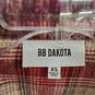 BB Dakota Beige & Burgundy Plaid Knit Snap Button Shacket WM Size XS image number 3
