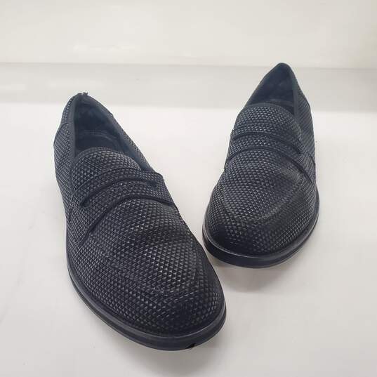 Duke + Dexter Men's Black Woven Leather Loafers Size 10 image number 2