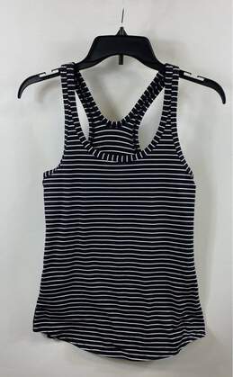 Lululemon Womens Black White Striped Racerback Pullover Tank Top Size Small