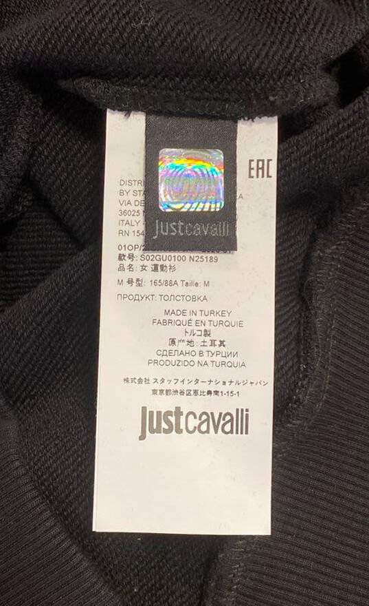 Just Cavalli Unisex Adults Black Holographic Knitted Pullover Sweatshirt Size M image number 5