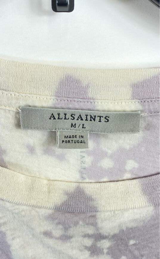 All Saints Women White Printed T Shirt M image number 3