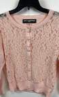 Karl Lagerfeld Pink Lace Cardigan - Size Small image number 3