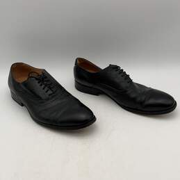 Donald Pliner Mens Black Leather Lace Up Loafer Derby Dress Shoes Size 10.5