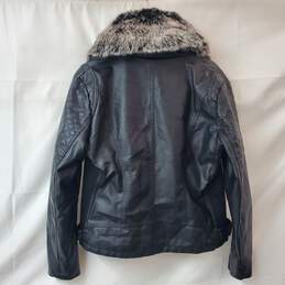 Bellivera Black Jacket with Removeable Faux Fur Collar Women's XXL alternative image
