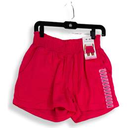 NWT Three Dots Womens Pink Double Gauze Elastic Waist Sweat Shorts Size Small