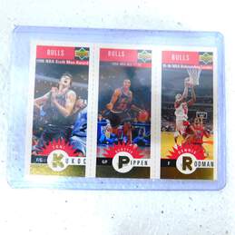 1996-97 Chicago Bulls Collector's Choice Gold Mini-Cards Jordan Pippen Rodman+ alternative image