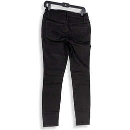 NWT Womens Black Denim Dark Wash Mid Rise Skinny Leg Jeans Size 8 alternative image