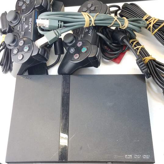 Sony PlayStation 2 PS2 SLIM Game System Gaming Console Bundle