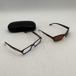 Lot Of 2 Ray Ban Womens Navy Blue Brown Sunglasses & Reading Glasses w/ Case