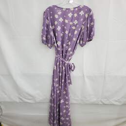 Sanctuary Purple Puff Sleeve Floral Dress Size 6 alternative image