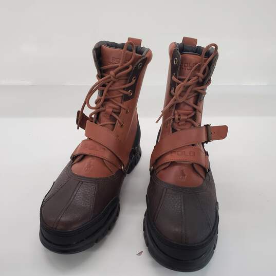 Polo by Ralph Lauren Men's Tavin Brown Leather Boots Size 12D image number 2