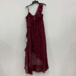 NWT Lulus Womens Burgundy Ruffle Sleeveless Prom Maxi Dress Size Large alternative image