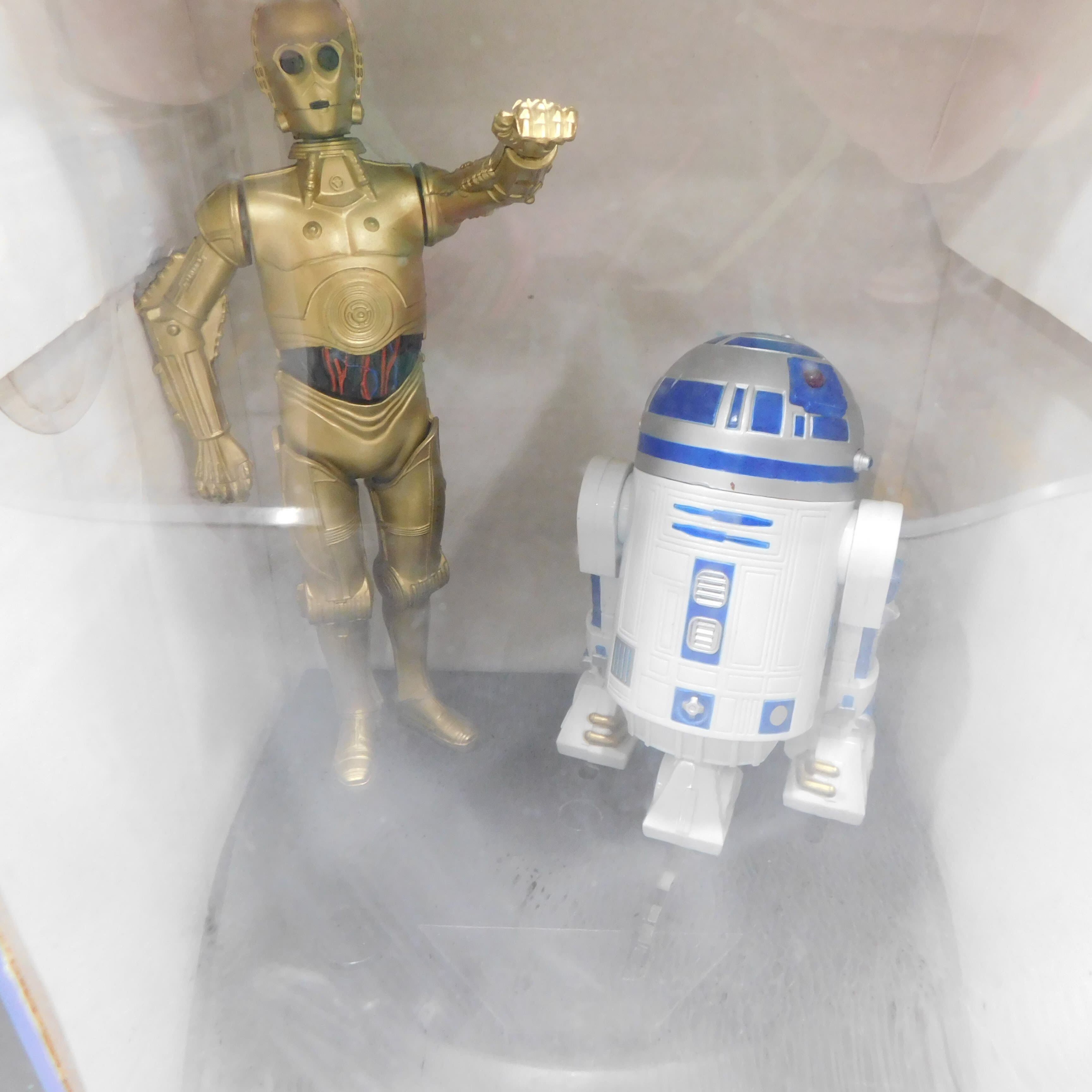 1995 Thinkway Star Wars C-3PO u0026 R2-D2 Electronic Talking Bank