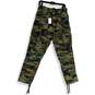 NWT LCKR Womens Green Brown Camouflage Flat Front Cargo Pants Size M image number 1