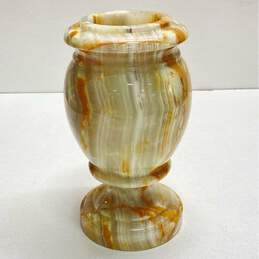 Onyx Vase 8.5 inch Tall Polished Quartzite Decorative Stone Urn / Vase
