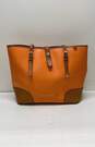 Dooney & Bourke Claremont Dover Leather Shoulder Bag Coral Orange image number 1