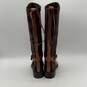Charles David Womens Pirella Brown Burgundy Side Zip Riding Tall Boots Size 6.5 image number 4
