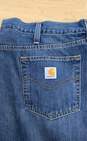 Carhartt Mens Blue Medium Wash 5-Pocket Design Denim Straight Jeans Size 42X30 image number 4