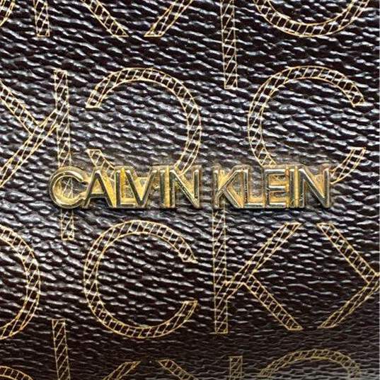 Calvin Klein CK Brown Signature Tote Bag image number 7