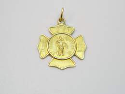 14K Yellow Gold Religious Medal Pendant 1.5g