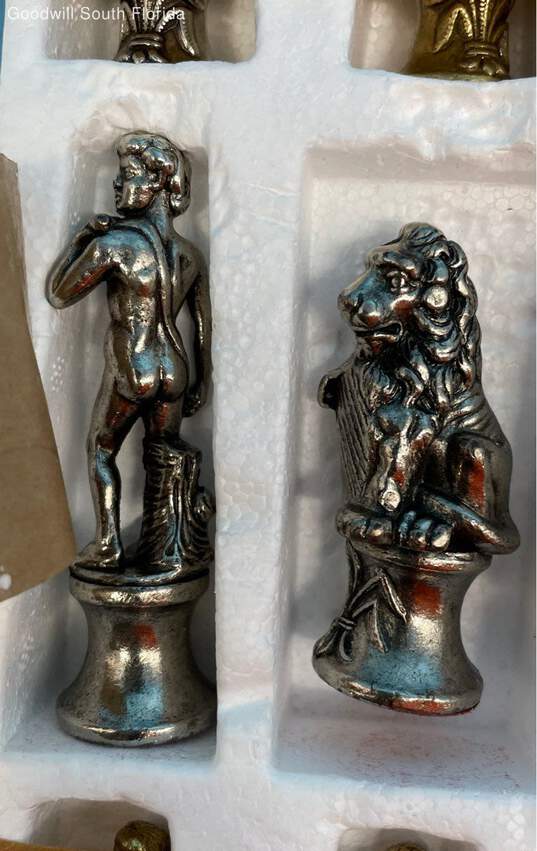 201 GN-Chess Board 99M Michelangelo Solid Metal Chess Set image number 3