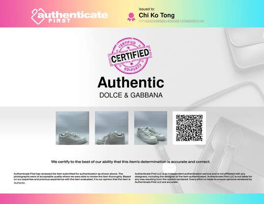Authentic Dolce & Gabbana White Sneaker M 8 image number 8