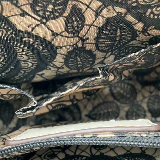 Carlos Womens Beige Leather Adjustable Strap Zipper Crossbody Bag Purse image number 6