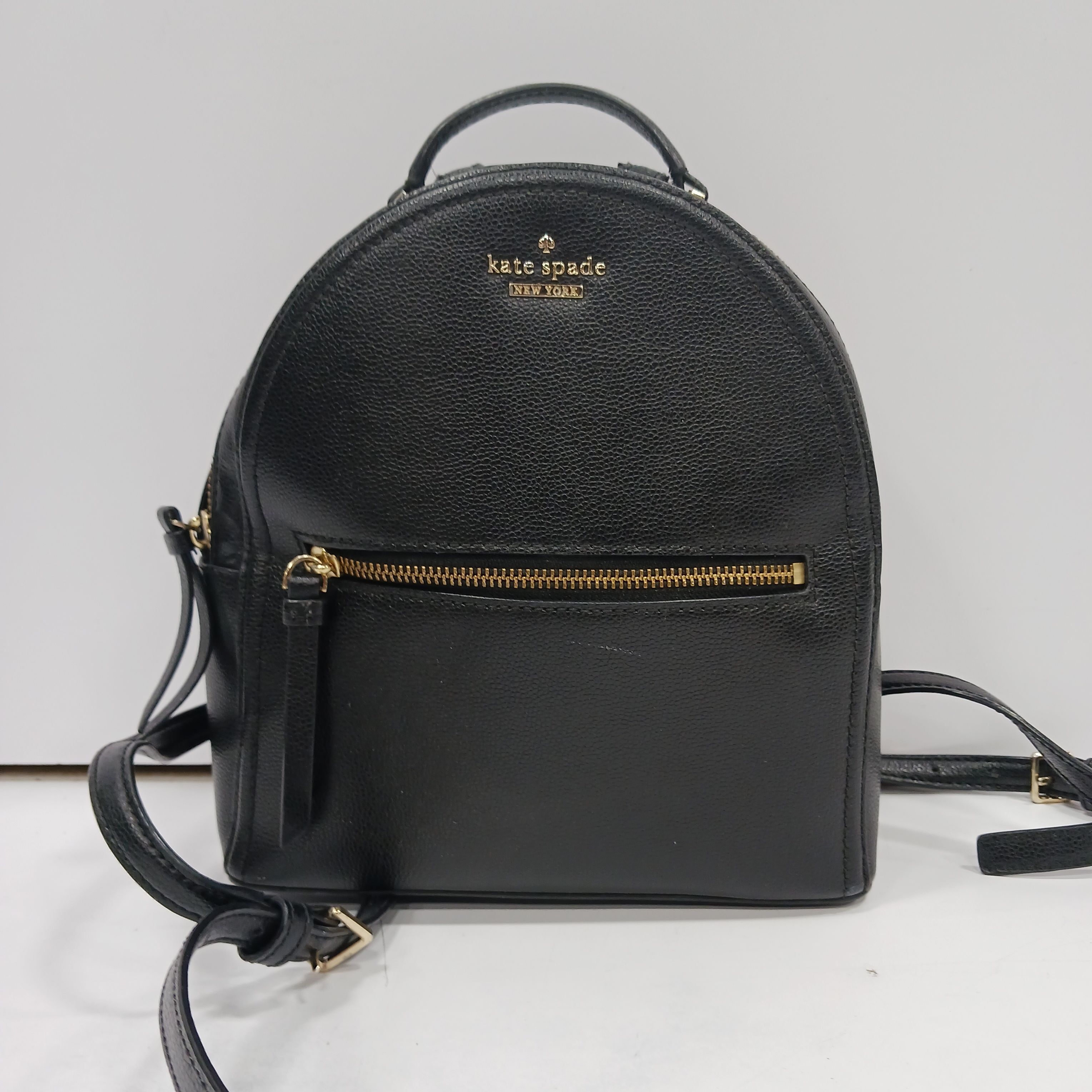 Black Leather Kate Spade Backpack Purse - Women's handbags