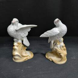 Lefton White Doves Figurines 2pc Bundle